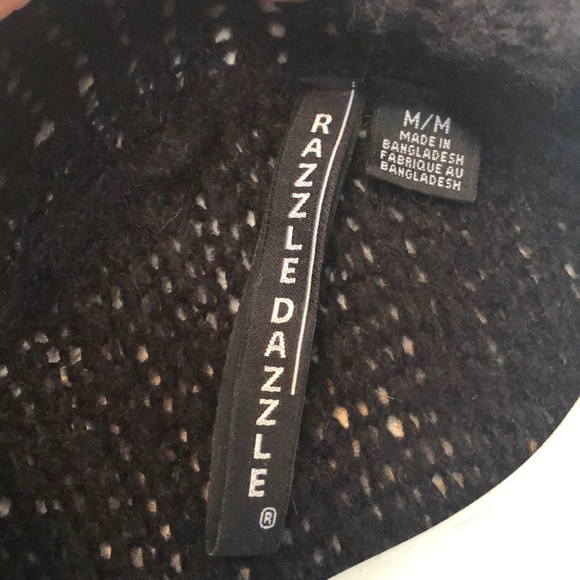 Dazzle Dazzle Knit sweater cowl neck top M - Picture 2 of 2